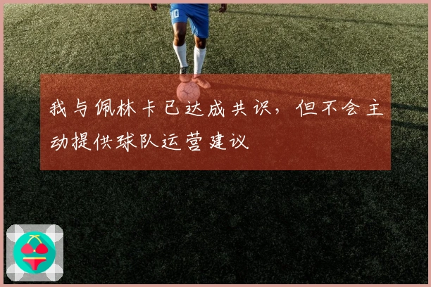 我与佩林卡已达成共识，但不会主动提供球队运营建议